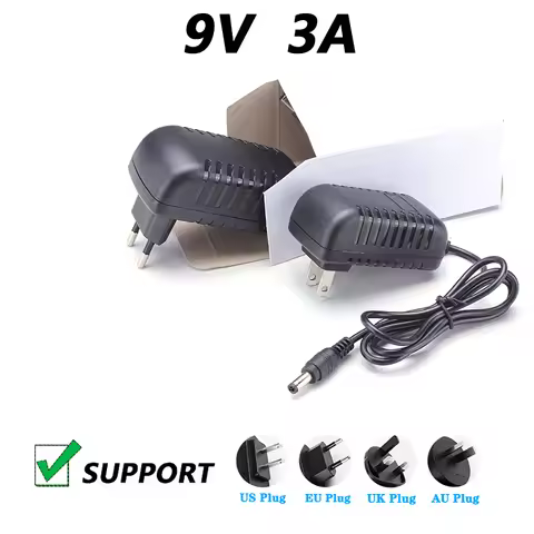 AC DC 9V 3A 3000mA 27W EU US UK AU Plug Adapter 110V 220V Type-C Power Adapter For LED Strip Lights 