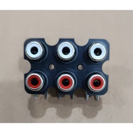 6-pin RCA socket, plug-in model 6-hole RCA socket/ 6-pin RCA socket/