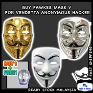 [BUY 1 FREE 1] Guy Fawkes Mask V for Vendetta Anonymous Hacker Halloween Birthday Party Cosplay Mask