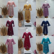 QF094 SELLYshop GAMIS SABYAN ANAK BRUKAT CORD GLITER KOMBINASI BATIK P