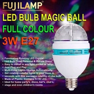 [Local Seller] E27 LED Mini LightBulb Stage RGB Disco Crystal Magic Ball Light Party KTV Rotating Ba