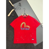 T-shirt Evisu/T-shirt Uniseks Evisu T-shirt bercetak T-shirt longgar T-shirt ringan Gaya Baru PVDW