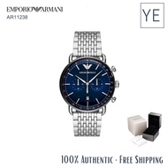 Emporio armani Watch men AR1410 Casual Fashion Watch stainless steel strap Quartz watch for men 43mm dial Armani watchs