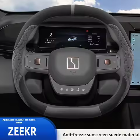 Suede car steering wheel cover suitable for ZEEKR X, ZEEKR 001, ZEEKR 007 ZEEKR 7X,R 009 ZEEKR 007GT