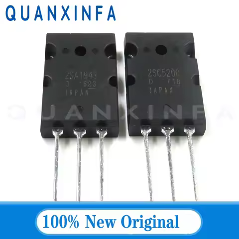 5PCS 2SA1943 2SC5200 A1943 A5200 TO-3P audio pairing power tube new original