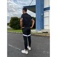 Seluar Tracksuit Academy 2021 Kain Yoga Slimfit Tracksuit Outdoor Sport