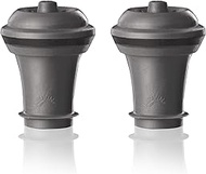 Vacu Vin Wine Saver Vacuum Stoppers Set of 2 – Grey