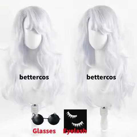 NewFemale Gojo Satoru Silver Purple Wig Cosplay Anime Wigs Heat Resistant Synthetic Wig2025c;5,v'8.d