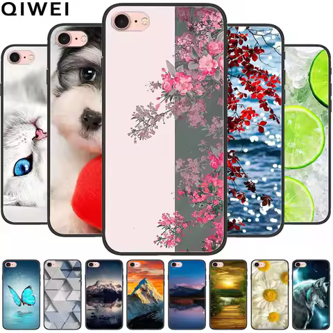For iPhone SE 2020 Case Landscape Silicon TPU Soft Phone Cover for iPhone SE 2016 2022 Bumper Cases 