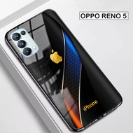 Softcase Glass Kaca OPPO RENO 5 - Casing Hp OPPO RENO 5 - C45 - Pelindung hp  - Case Handphone - Casing Handphone