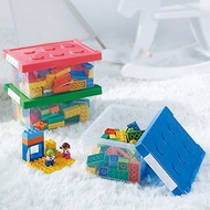 日本霜山 樂高可疊式積木玩具收納盒-5L-3入-4色可選