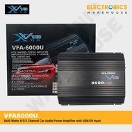 XxxV18 VFA6000U 3600 Watts 4/3/2 Channel Car Audio Power Amplifier with USB/SD Input