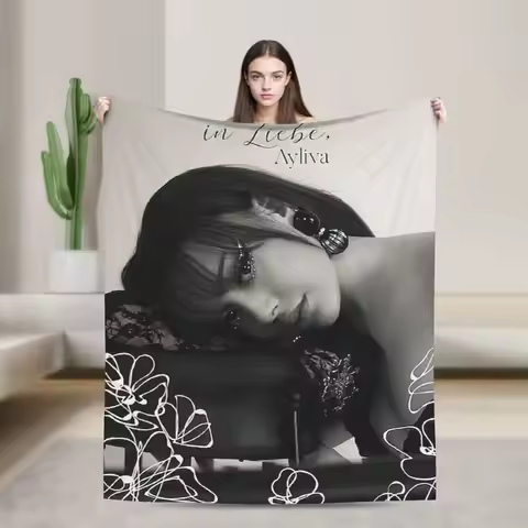 Ayliva Blankets Coral Fleece Plush Decoration Portable Ultra-Soft Throw Blankets for Home Car Quilt