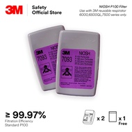 3M 7093 P100 Filter / Fit with 3M 6000/6500/6800/7000 Series Respirator [1 Pair] RR_ PSD_