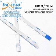 (10pcs) 20CM Length FFC/FPC Flexible Flat Cable 1.0MM 4P 5P 6P 8P 10P 12P 14P 16P 18P 20P 22P 24P 26