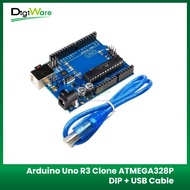 Arduino Uno R3 Clone ATMEGA328P DIP + USB Cable