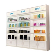 Cosmetic Display Cabinet Display Cabinet with Light Lock Shelf Shelf Manicure Glass Beauty Salon Product Display Cab