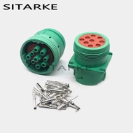 1 Set 9 Pin HD16-9-1939S HD10-9-1939P Deutsch Green Circular Aviation