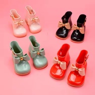 【CW】 New Soft Bottom Baby Children 39;s Bow Rainshoes Girls Jelly Low Tube Rubber Boots Princess Shoes Ankle Boots Rain Boots Kids