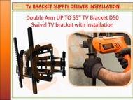 AVL-D50 Swivel double arm TV bracket with installation up to 55" TV Bracket Installation , TV Installation , Bracket Installation