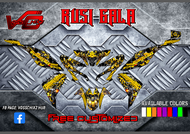Decals Sticker  for Rusi Gala 125 Bumble Bee Design 001