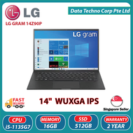 LG Gram 14Z90P-G.AA55A3 BLACK (Intel Core i5-1135G7 /16GB  Ram/512GB M.2 NVMe  SSD /14" WUXGA IPS) 2Years Warranty By LG