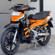 SUZUKI Striping Satria R Lumba Oren 2002 2003 Carbon Sticker Lis Standard Original Satria R Lumba 20