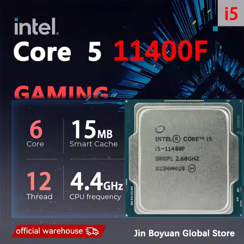 Intel Core i5-11400F New i5 11400F 2.6 GHz L3=12M 65W LGA 1200 but no fan