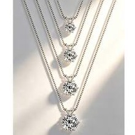 1pc 0.5ct/1ct/2ct/3ct/4ct/5ct Women's Moissanite Necklace Fashion Necklace 5mm/6.5mm/8mm/9mm/10mm/11