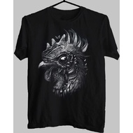 KAOS 3D DISTRO SATUAN BAJU TSHIRT DARK CHICKEN ORIGINAL AYAM JAGO CEMANI Pria Hitam