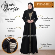 ABAYA BORDIR PIRAMID TERMURAH ABAYA SYARI ABAYA HITAM ABAYA KEKINIAN