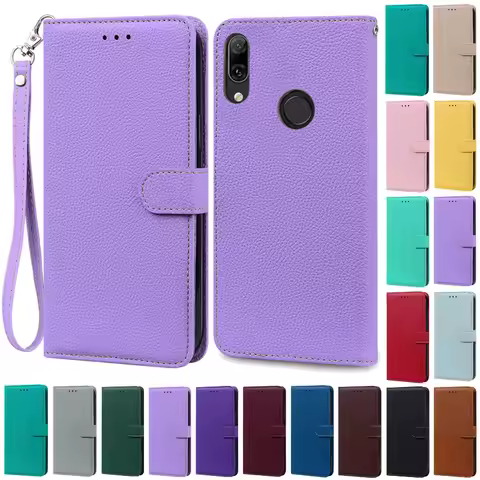 For Huawei Y7 2019 Case DUB-LX1 DUB-LX3 Flip Leather Wallet Case For Coque Huawei Y7 Prime 2019 Case
