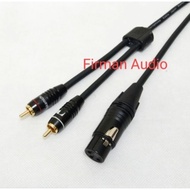 Canare Cable 50cm-5mtr Jack Canon XLR Female To RCA Nakamichi Male