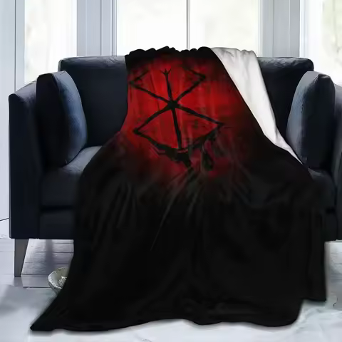 Berserk Guts Griffith Behelit Manga Blanket Velvet Printed Breathable Super Warm Throw Blankets for