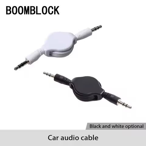 Car Telescopic Aux Audio Cable Vehicle MP3 Data Line for Abarth Fiat 500 Punto BMW E46 E39 E90 Citro