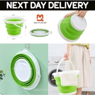 [MQLITTLESHOP] Foldable Pail 10L 13L Waterproof Fishing Collapsible Bucket Portable Pail