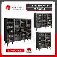 new2024 Sintered Stone Top With Soft Closing Hinges 2/3/4 Glass Doors Shoe Cabinet