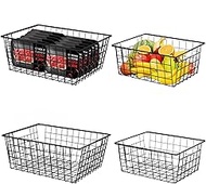 Didumoine Upright Freezer Organizer Bins - 4 Pack, Wire Storage Freezer Baskets for Freezer Sort and Get Food Easily Allow Air for Efficient Freezing,Fridge Countertop Pantry Organization