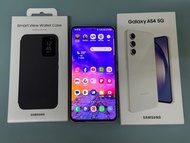 90%新白色Galaxy A54 (5G 8GB + 256GB) 連原裝三星Smart Wallet Case(黑色）加送Mon 貼