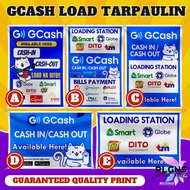 ▛ ▵ ❍ ▀ ❦ ☢ Tarpaulin Banner Gcash Cash in Cash out Load and Bills