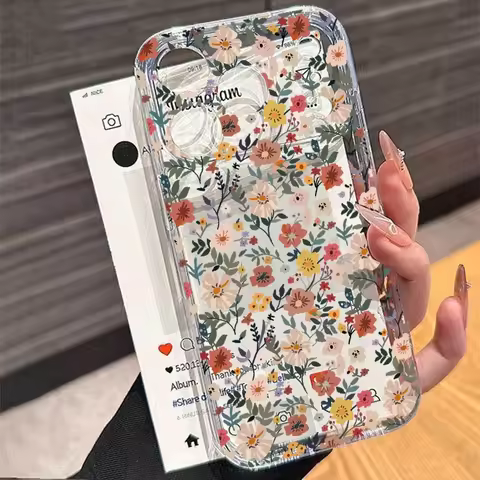 Cute Flower Clear Case For OPPO A60 A78 A79 A98 A38 A18 A58 A57 A3 Pro A2 A5X A3X Reno 14 13 12 11 7
