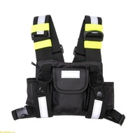 Doublebuy Radio Shoulder Holster 2 Way Radio Reflective Chest Harness Holder Bag Vest Rig