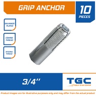 10PCS Grip Anchor 3/4 TGC Drop in Anchor or Expansion Anchor