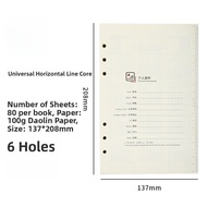 Removable A5 A6 A7 B5 A4 Notebook Refill Pages 6Holes 8Holes 9Holes Loose Leaf Paper Notebook Core B
