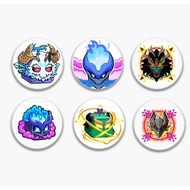 Combo of 6 blox fruit badges with selected designs of all kinds of great tricks and backpacks...many