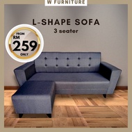 WFURNITURE L Shape Sofa/sofa fabric/sofa 3 seater/Sofa 3 L/sofa kain/沙发