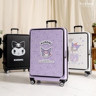 【KUROMI酷洛米】28吋前開可擴充上掀行李箱(2年保固 海關鎖)