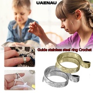 UAENAU 2PCS Crochet Finger Ring Crafts Sewing Accessories Thimble Ring Adjustable Finger Wear Yarn G