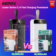 REMAX Leader Series RPP 185 184 2.1A Fast Charging 40000mAh 50000mAh Big Powerbank Lanyard LED Light
