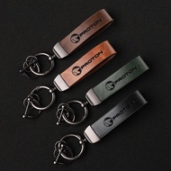 Luxury Genuine Leather Keychain Car Key Ring Holder Jewelry Custom Gift For Proton x50 x70 x90 saga 